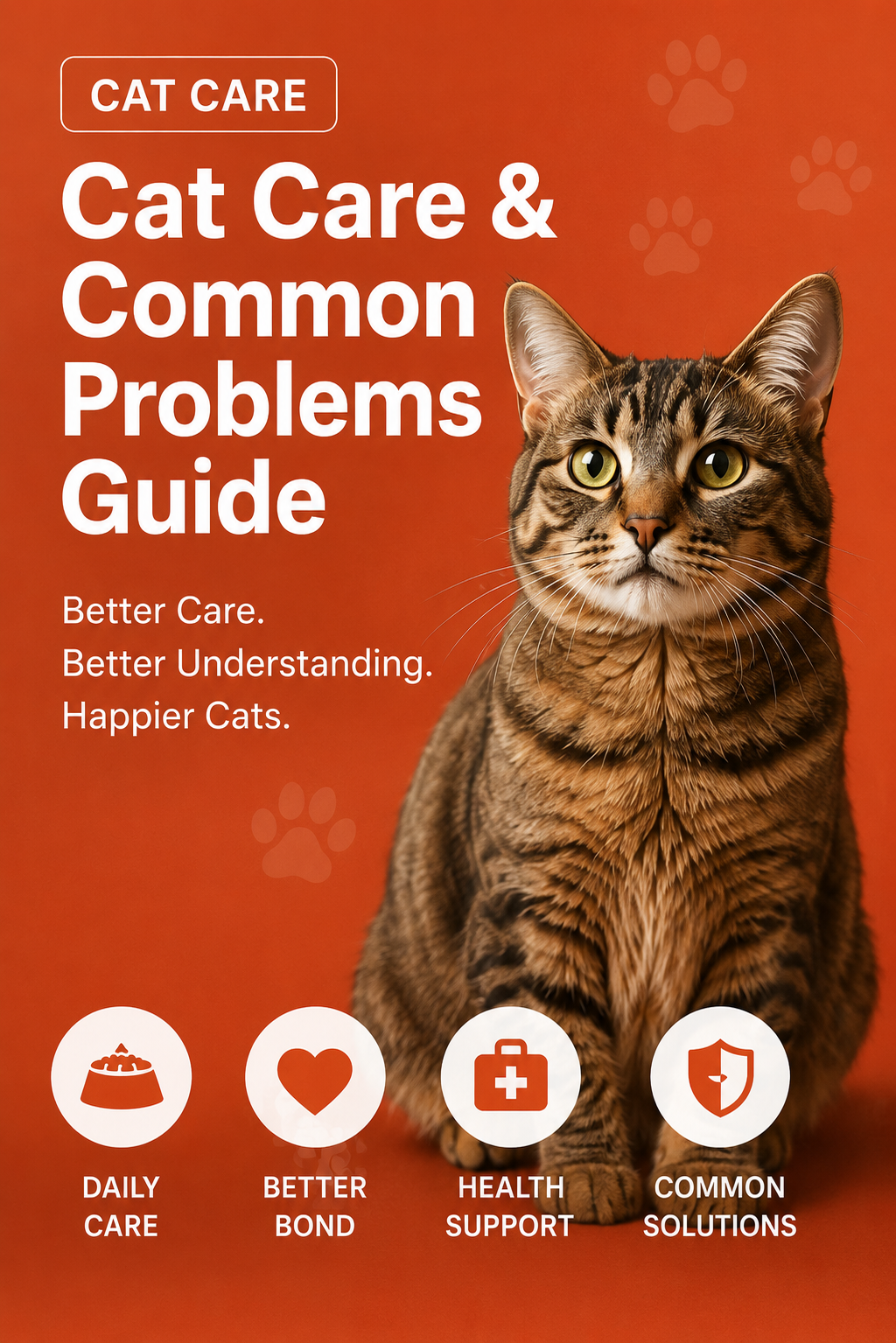 Cat Care & Common Problems Guide ebook cover